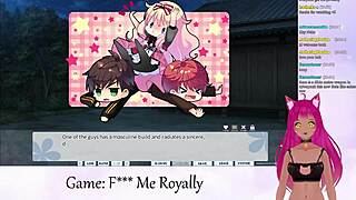 Vtuber Lewdneko plays 'F Me Royally' in part one of the series.