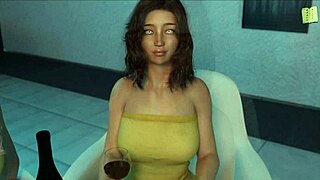 Sharing wine with two hot milfs