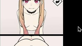 Teen 18+ guzzles huge cum from monster cock in 3d cartoon creampie.