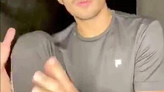 gay guy enjoys solo time with hand movements