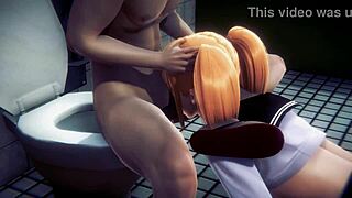 Hentai Uncensored 3D - Ger Blown and Banged in Public Toilet