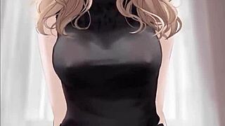 anime girl riding dick in black dress and cumming 😘