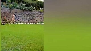 Caught naked by neighbor, so I took her inside for hard pounding!