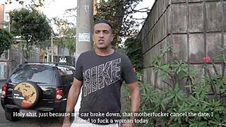 I watch Leticia Ferola and Tony Tigrao in a 50 Reais Street Program