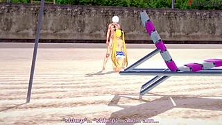 Marie Rose In Bikini Sucking On Beach Fantasy?