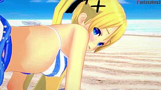 Marie Rose In Bikini Sucking On Beach Fantasy?