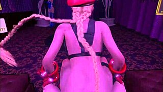 Cammy White Rides Cock in Virtual Reality Game Cosplay