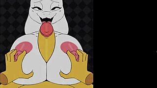 Toriels bigger tits get titty fucked in game.