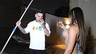 I went to clean the pool and ended up fucking the boss's wife part 1 😏