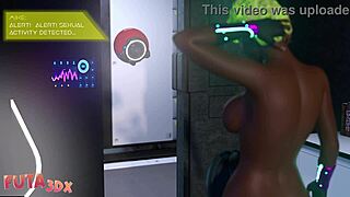 horny blue hair bitch do you want to suck my futa cock deep