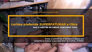 she let larissinha go with the construction guy for some fun