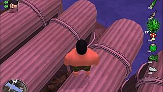 in bonetown vacation, the new man in town enjoys anal and blowjob with redhead in cowgirl riding