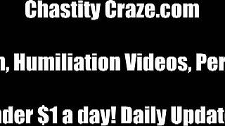 surrender your cock and balls to mistress in bdsm bondage