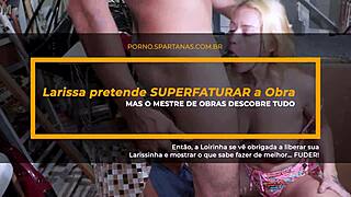 she let larissinha go with the construction guy for some fun