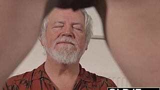 uhh, got my mouth fucked hard, takin’ cock deep in old young bang!