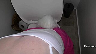 Pin the tail on the slut and watch her piss while sucking master's cock