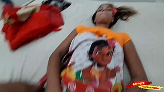 Stepfather corrupts skinny babysitter's tight pussy