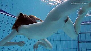 Anna Netrebko Skinny Teen Shows Body Underwater in Bikini