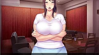 aniki no yome-san shizuka route: housewife bent over for doggystyle creampie