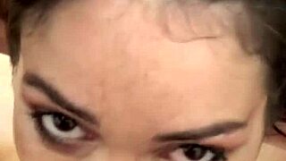 deep throat pov of horny italian swallowing cum