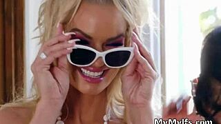 yo, pool guy bangs slutty milfs in a wild threeway