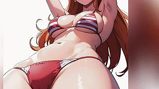 Nami from One Piece gives French jerk off instructions in French