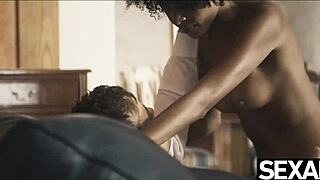 ebony beauty teams up with couple for steamy threesome fun