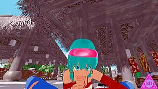 Koikatsu Dragon Ball sex with blowjob and cumshot