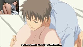 He enjoys playing with her sweet ass in anime
