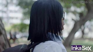 Shy 18-Year-Old Schoolgirl Caught By Huge Stranger!