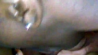 Young black girl sucking old cock and being a slut