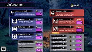 Is that pretty lady giving footjob in game?