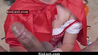 Wow, stepbro slides into stepsis's tight pussy!