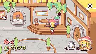 She Says, Watch Me Cum on These Customers' Tits in Futanari Game.