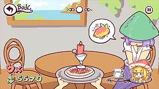 She Says, Watch Me Cum on These Customers' Tits in Futanari Game.