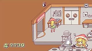 She Says, Watch Me Cum on These Customers' Tits in Futanari Game.