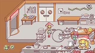 She Says, Watch Me Cum on These Customers' Tits in Futanari Game.