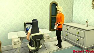 Familia Pervertida: Naruto catches Hinata masturbating, they have anal sex