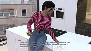 Posing in bathroom with big tits outfit.