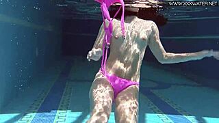 Chatting with Hot Russian Jessica Lincoln in the Pool.