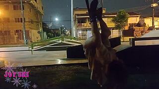 My friends took me to explore the street with curvy young group backstage.