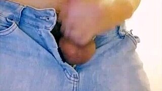 Solo boy masturbates and shows off his big gay cock on webcam