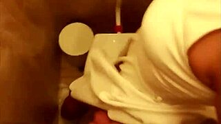 Nasty couple caught banging hard in public toilet stall 😲