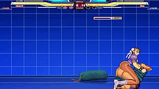 Chun-Li battles Long in hentai sex with cumshot.