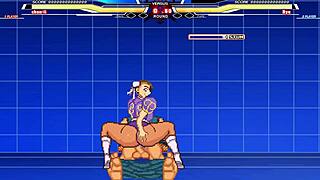 Chun-Li battles Long in hentai sex with cumshot.