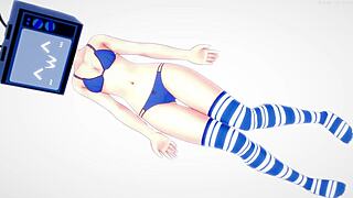 tv woman se quita el bikini para follar sobre la cama