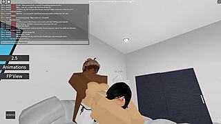 Amateur first time in Roblox porn with big black cock