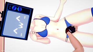 tv woman se quita el bikini para follar sobre la cama