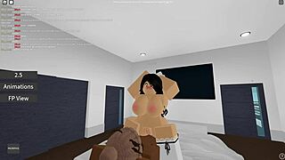 Amateur first time in Roblox porn with big black cock