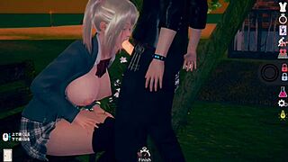 3D animated game with blonde bombshell and sexy massage